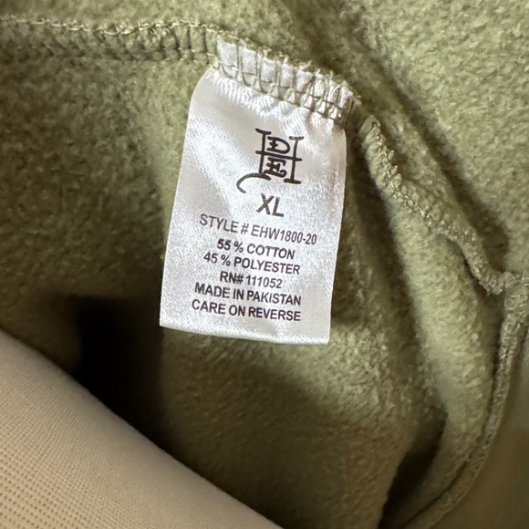 Y2K Ed Hardy Olive Cropped Zip Up Hoodie with Vibrant Graphics Size XL pre-owned - Picture 7 of 7